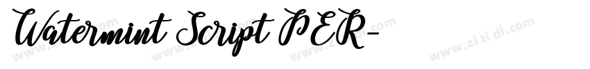 Watermint Script PER字体转换 Watermint Script PER字体转换